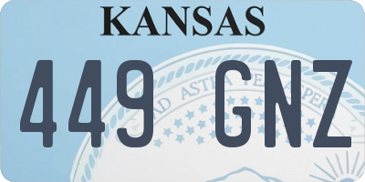 KS license plate 449GNZ