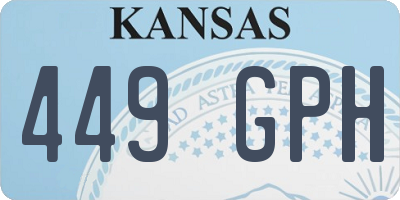 KS license plate 449GPH