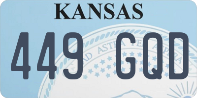 KS license plate 449GQD