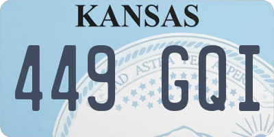 KS license plate 449GQI