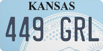 KS license plate 449GRL