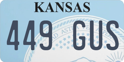 KS license plate 449GUS