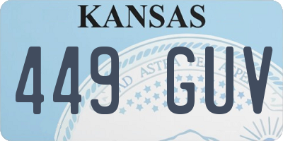 KS license plate 449GUV
