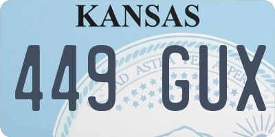 KS license plate 449GUX