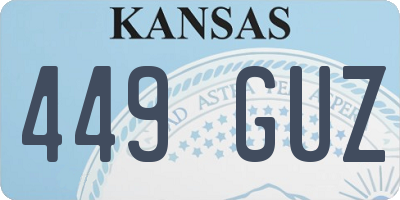 KS license plate 449GUZ