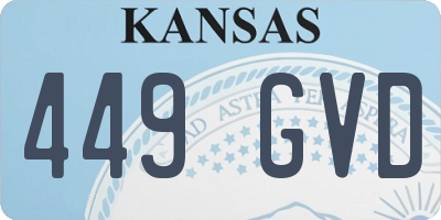 KS license plate 449GVD