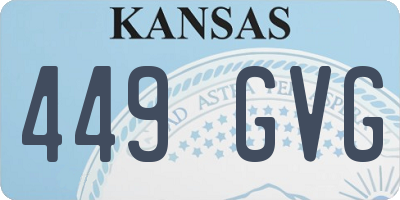 KS license plate 449GVG