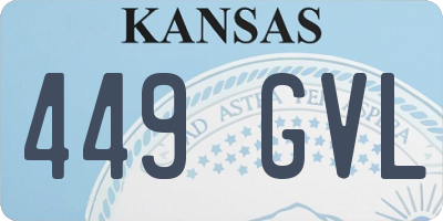 KS license plate 449GVL