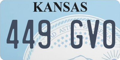 KS license plate 449GVO
