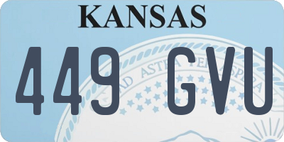 KS license plate 449GVU