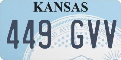 KS license plate 449GVV