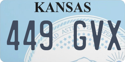 KS license plate 449GVX