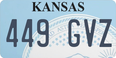 KS license plate 449GVZ