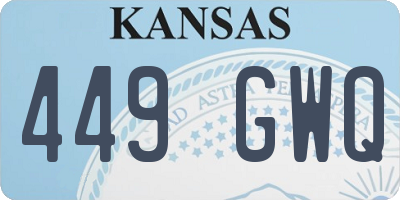 KS license plate 449GWQ