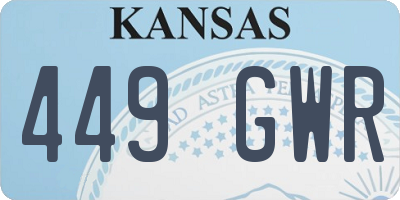 KS license plate 449GWR