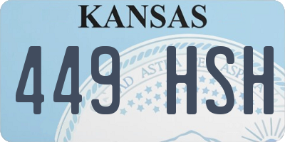KS license plate 449HSH