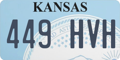 KS license plate 449HVH