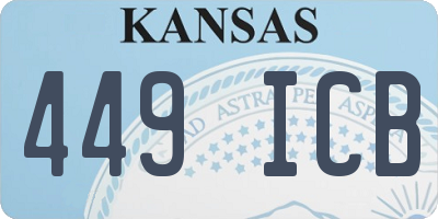 KS license plate 449ICB
