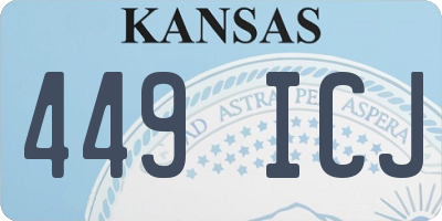 KS license plate 449ICJ
