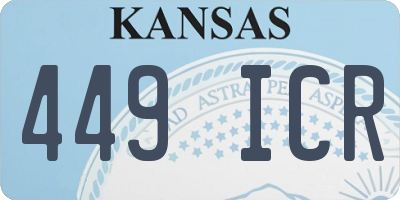 KS license plate 449ICR