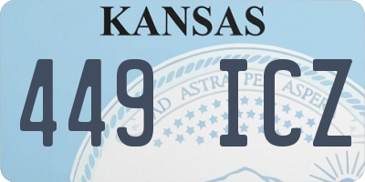 KS license plate 449ICZ