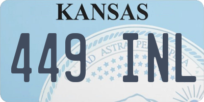 KS license plate 449INL