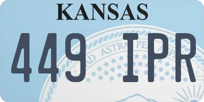 KS license plate 449IPR