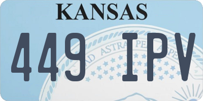 KS license plate 449IPV