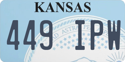 KS license plate 449IPW