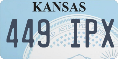 KS license plate 449IPX