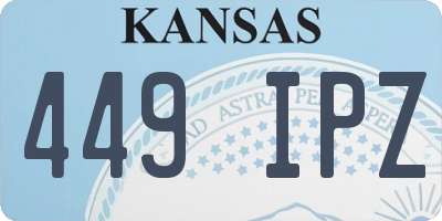 KS license plate 449IPZ