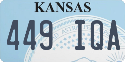 KS license plate 449IQA