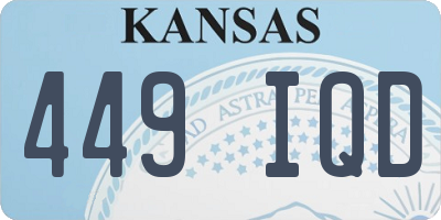 KS license plate 449IQD