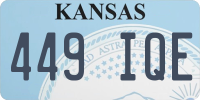 KS license plate 449IQE