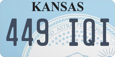 KS license plate 449IQI