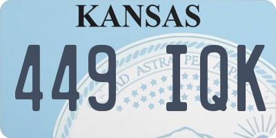 KS license plate 449IQK
