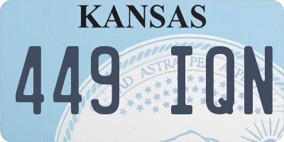 KS license plate 449IQN
