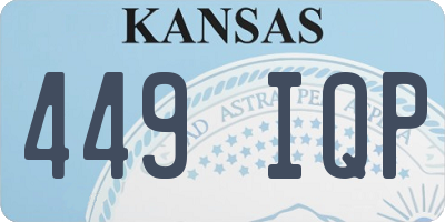 KS license plate 449IQP