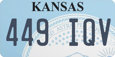 KS license plate 449IQV