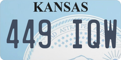 KS license plate 449IQW