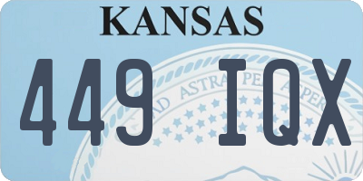 KS license plate 449IQX