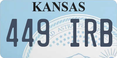 KS license plate 449IRB
