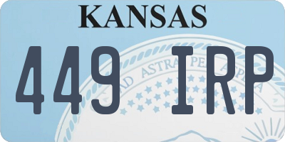 KS license plate 449IRP