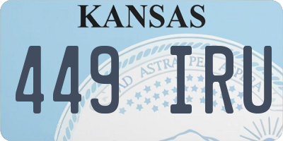 KS license plate 449IRU