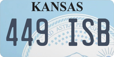 KS license plate 449ISB