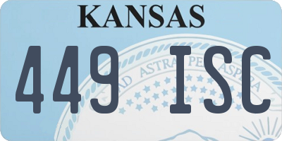 KS license plate 449ISC