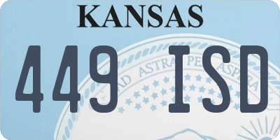 KS license plate 449ISD