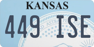 KS license plate 449ISE
