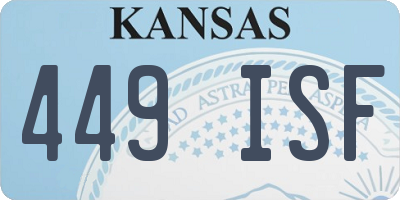 KS license plate 449ISF