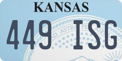 KS license plate 449ISG